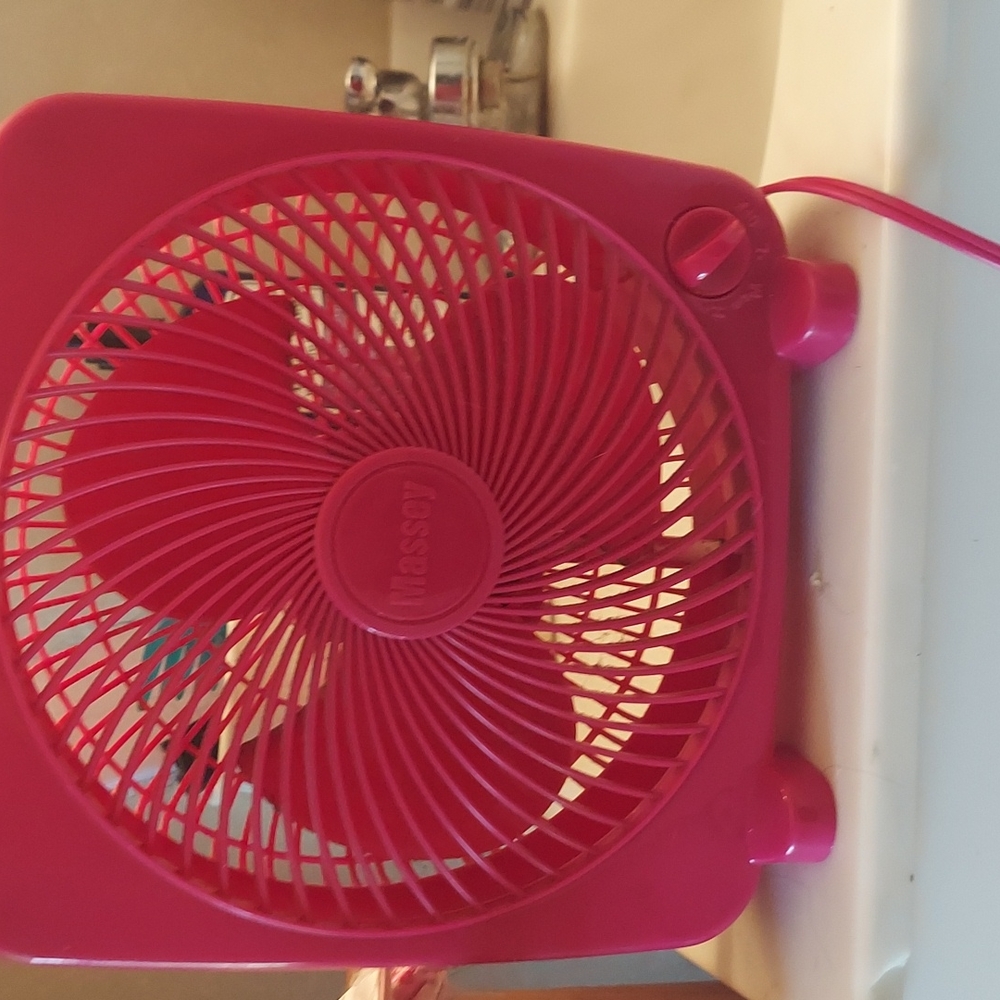 Hot pink desk fan